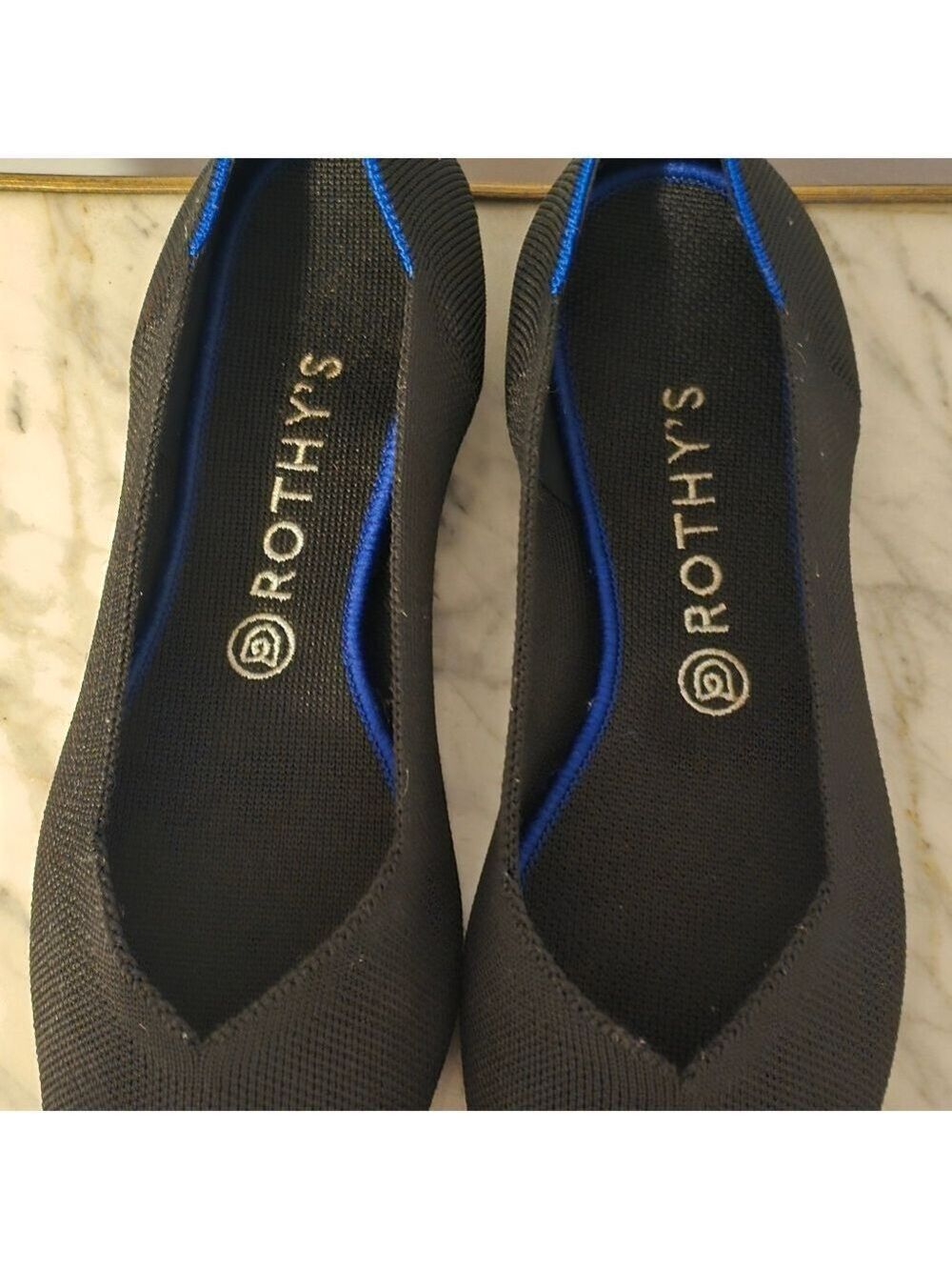 ROTHYS W11 Black Point Toe Ballet Flats - Picture 7 of 9